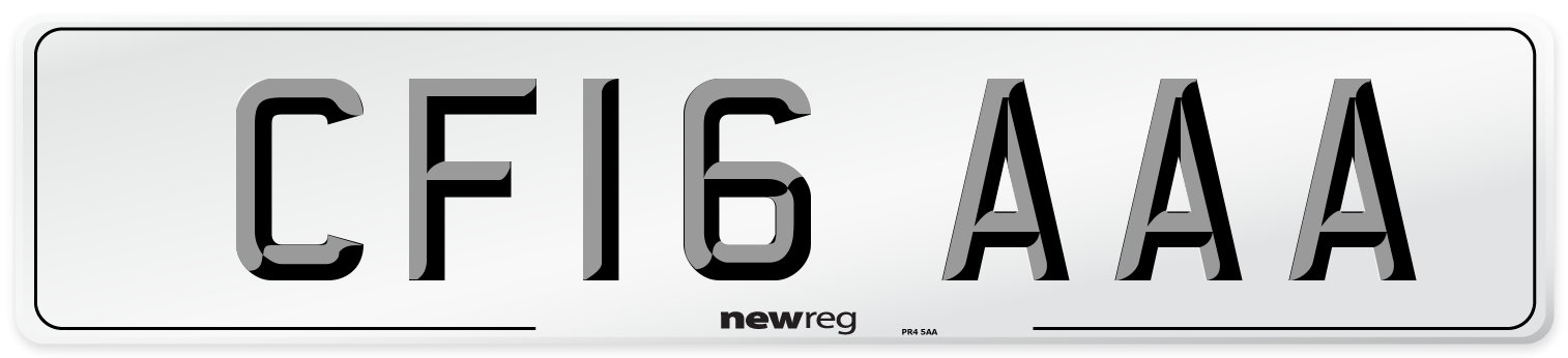 CF16 AAA Number Plate from New Reg